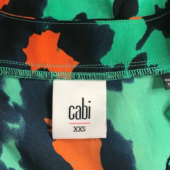 CAbi Rita Animal Print Oversized Blouse XXS  #5023 - Picture 4 of 4